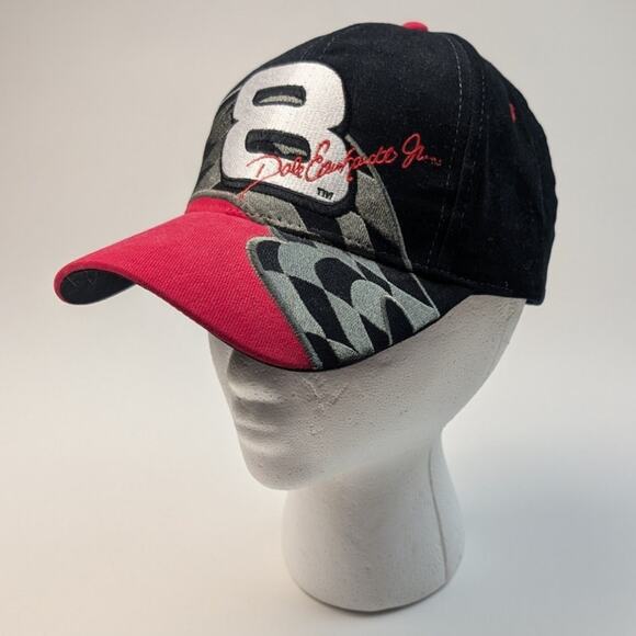 Y2K Dale Earnhardt Jr #8 Budlight Beer Nascar Racing Snapback Hat Black & Red - Picture 2 of 5